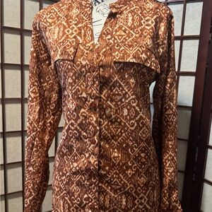 Calvin Klein Brown Geometric blouse